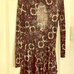 70s vibe Free People mini dress. Comfy fabric